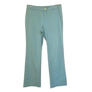 Liz Claiborne Cotton Blend Women's Pants SZ 12 Baby Blue Snap Career Resort Wear